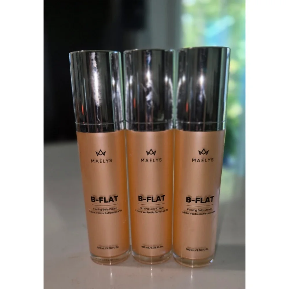Maelys Cosmetics B-FLAT Firming Belly Cream 3.38oz Set of 3 Skin Tightening